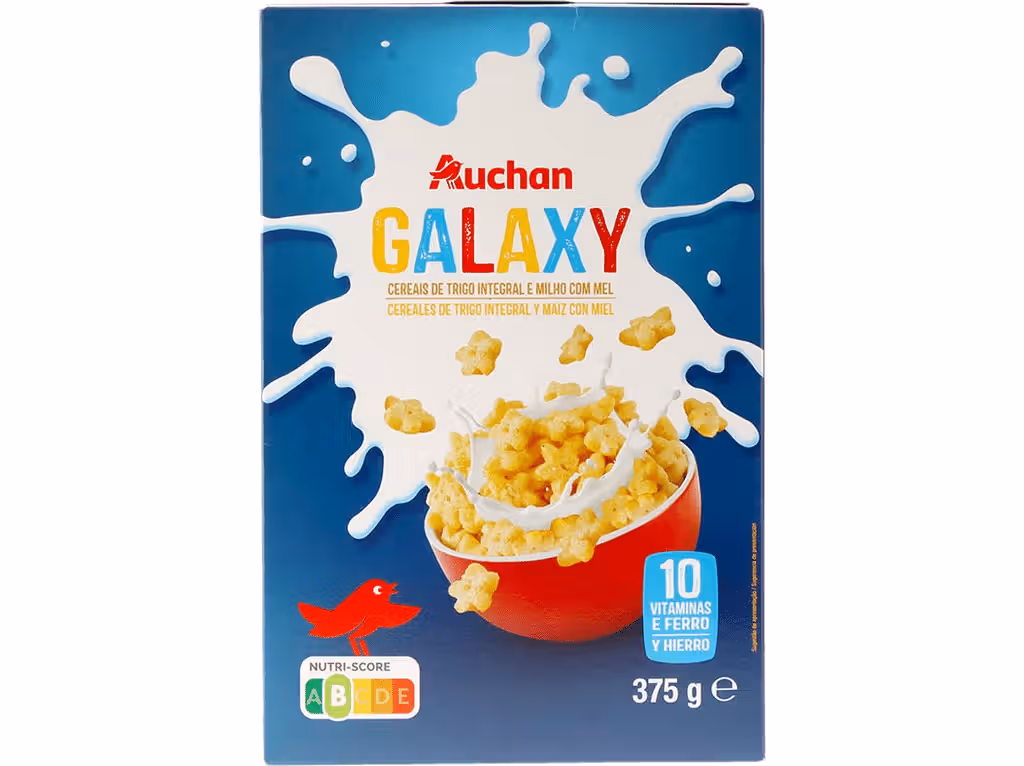 Cereais Galaxy Trigo E Milho C / Mel 375g - AUCHAN