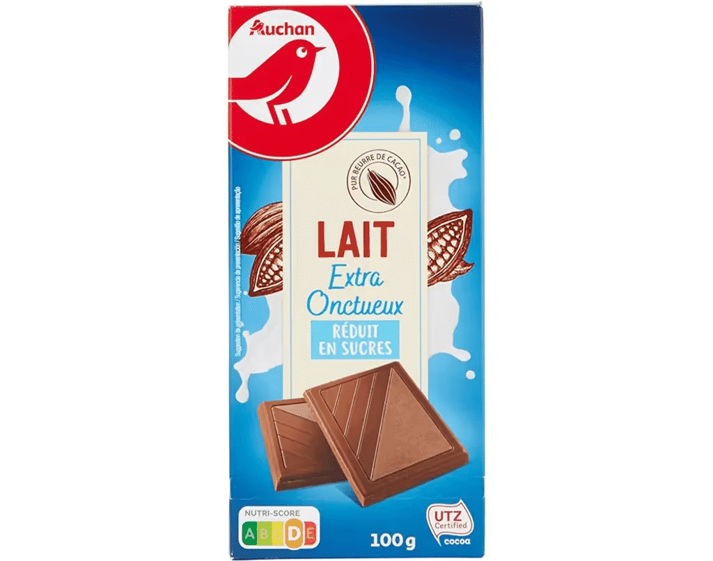 Chocolate Leite C / Teor Açúcares Red. 100G - AUCHAN
