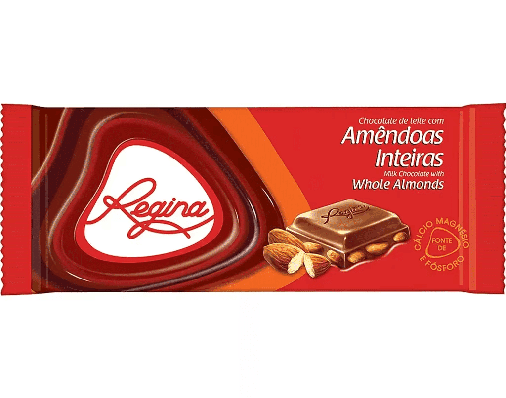 Chocolate de Leite com Amêndoas Inteiras embalagem 100 g - REGINA