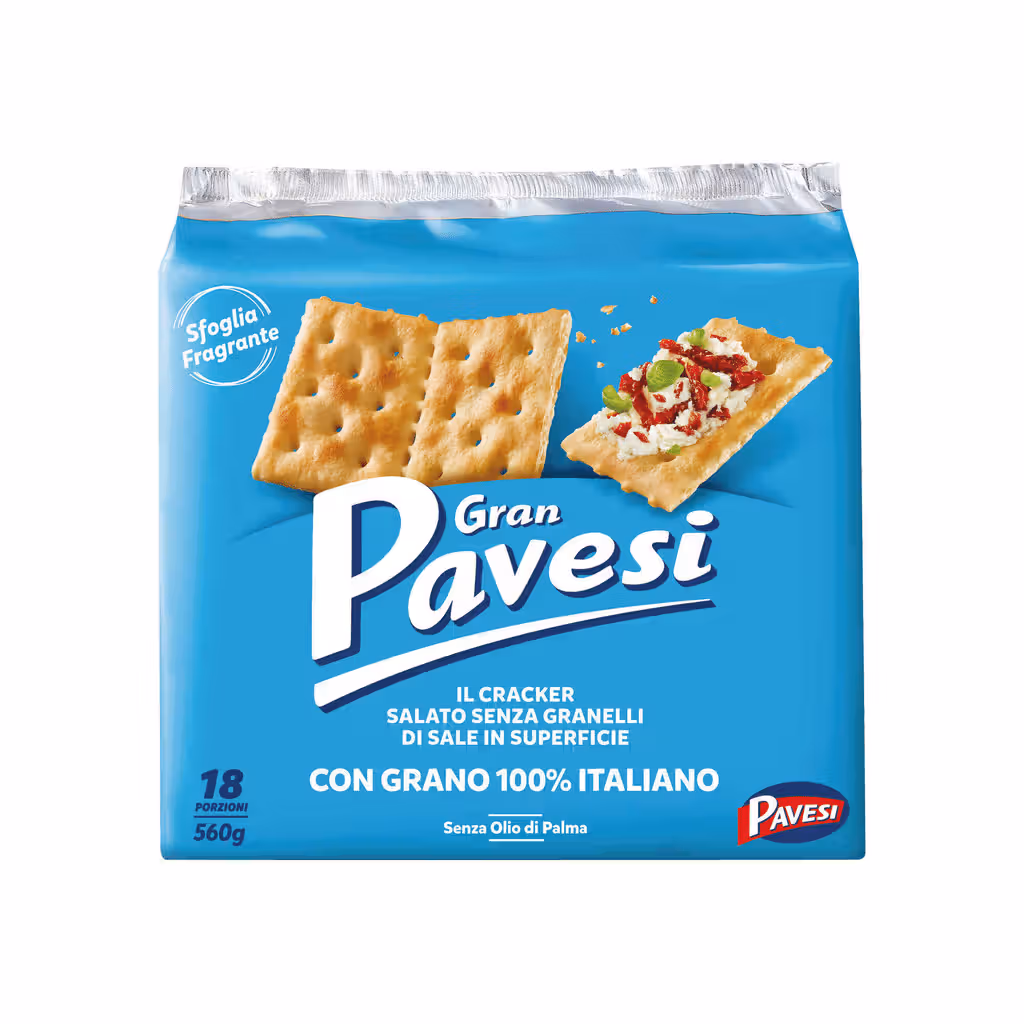 Bolachas Crackers sem Sal na Superfície - GRAN PAVESI