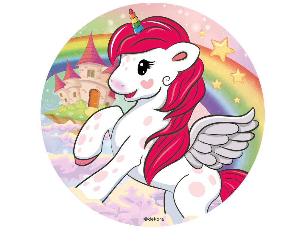 Decoração Unicórnio Pastelaria Disco 15g - UNICORNIO