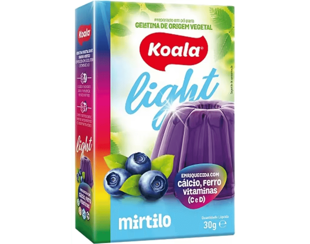 Gelatina Vegetal Light Mirtilo 30G - KOALA