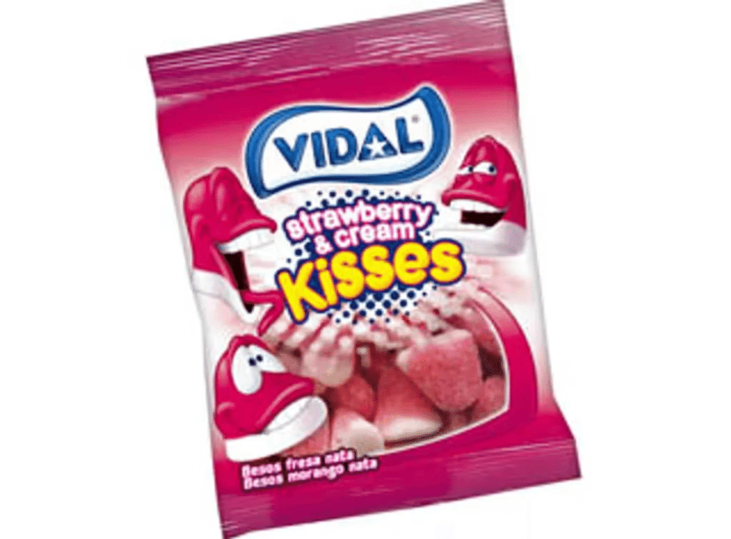 Gomas Besos Fresa Nata Sem Glúten 100g - VIDAL