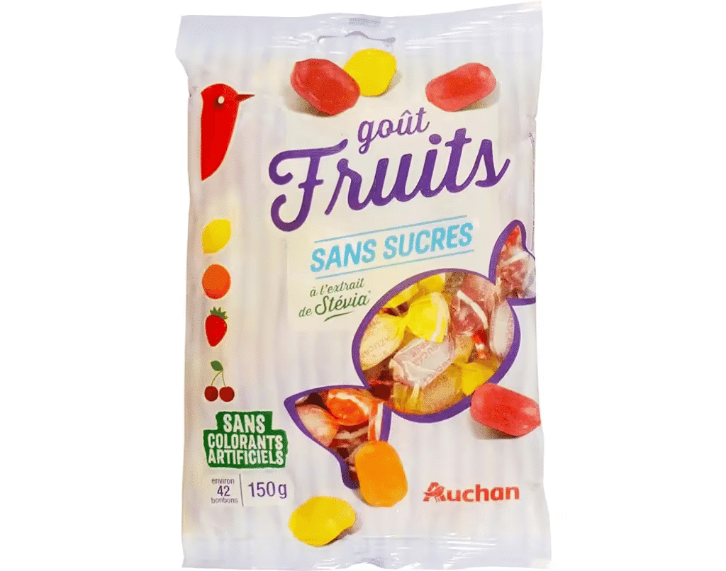 Rebuçados Frutos Sem Açúcar 150g - AUCHAN