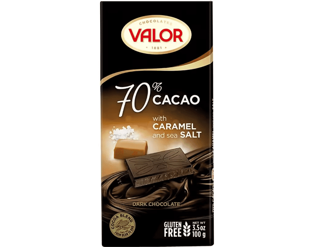 Tablete Chocolate Negro 70%Cacau C / Car E Sal 100G - VALOR