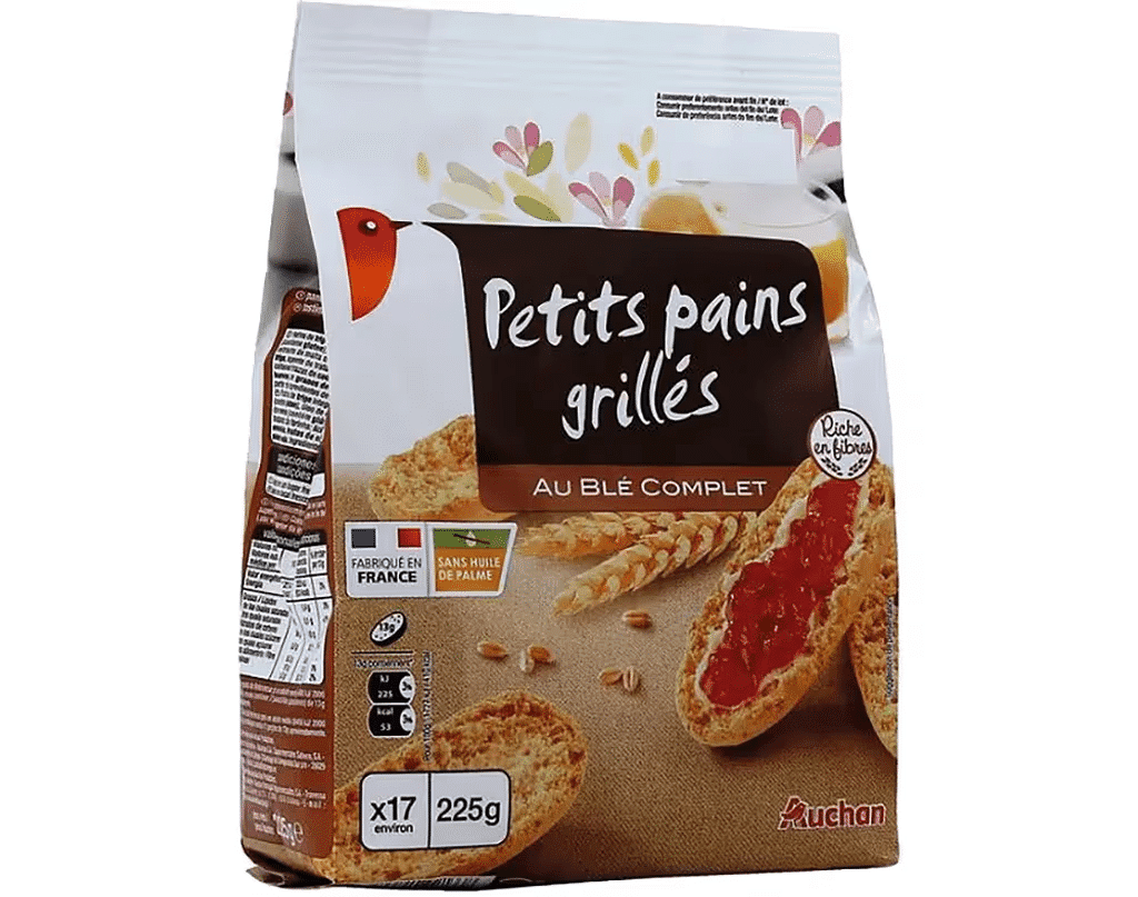Tostas Trigo Integral Sem Óleo De Palma 225g - AUCHAN