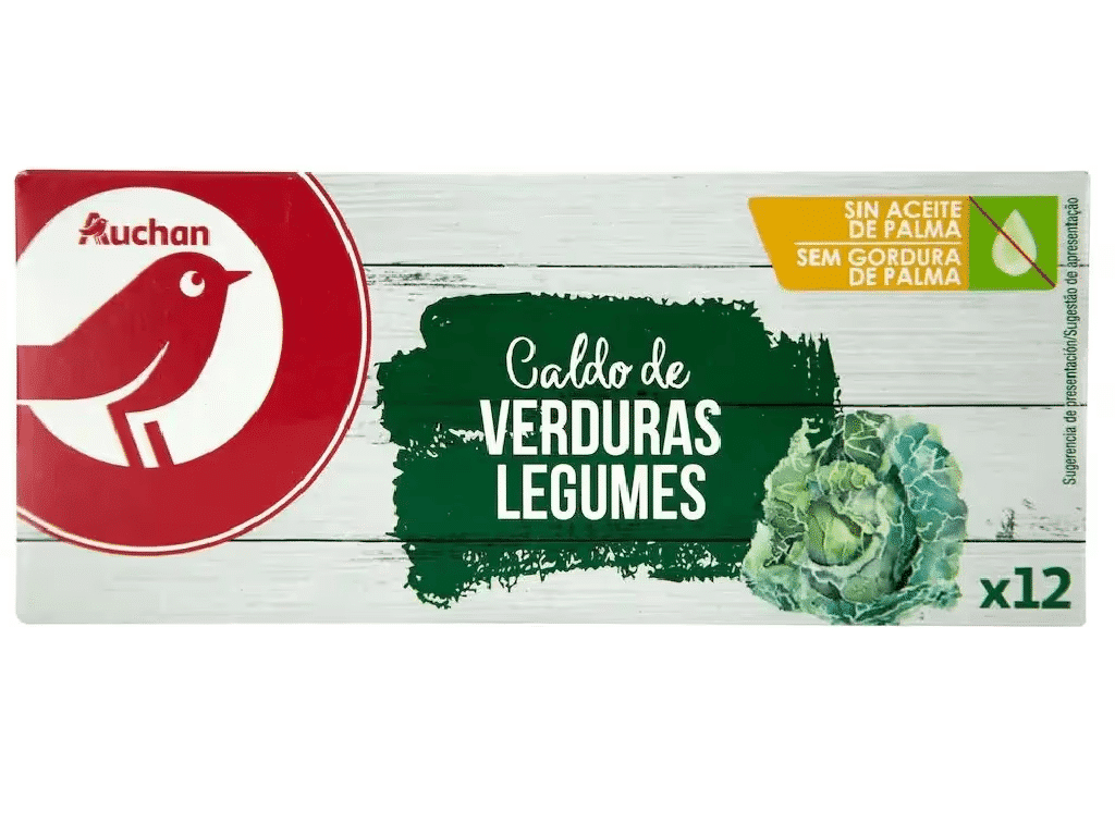 Caldo Legumes 12 Cubos 120g - AUCHAN