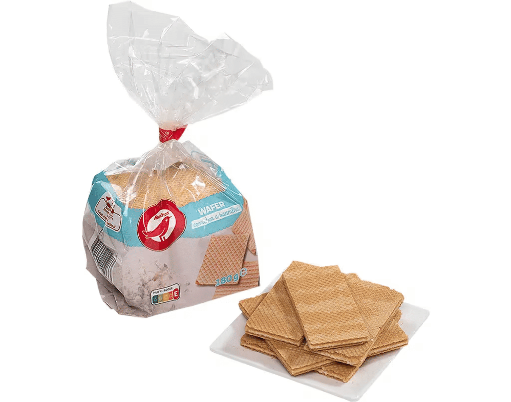Bolachas Wafer Sabor A Baunilha 180gr - AUCHAN