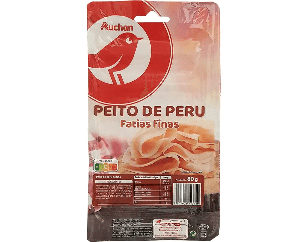 Peito De Perú Fatias Finas 80G - AUCHAN
