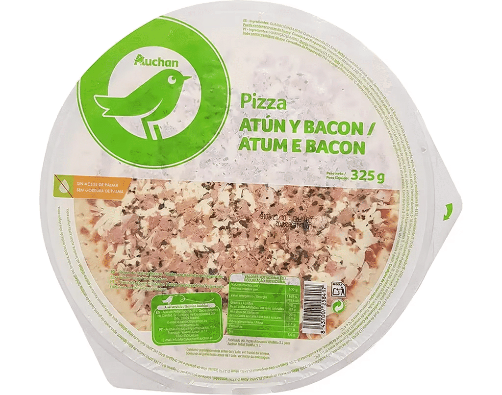 Pizza Atum E Bacon 325 G - AUCHAN ESSENCIAL