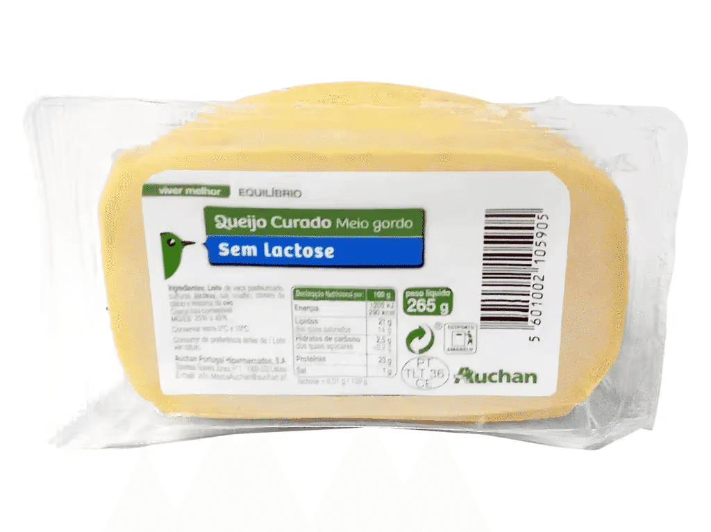 Queijo Curado Meio Gordo Equilibrio Sem Lactose 265g - VIVER MELHOR