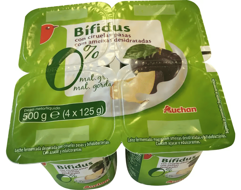 Bífidus Ameixas Desidratadas 4x125g - AUCHAN