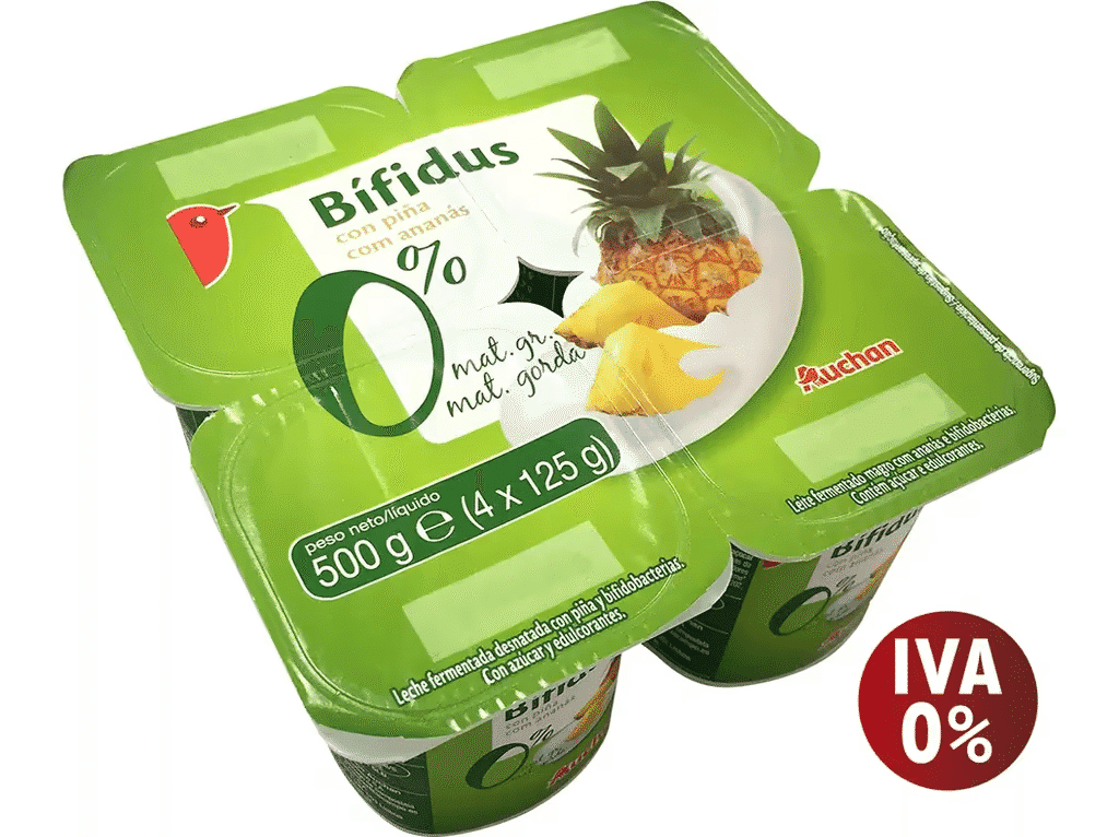 Bífidus Pedaços Magro Ananás 4x125g - AUCHAN