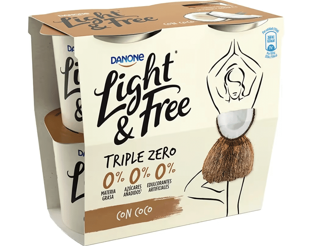 Iogurte Pedaços De Coco 4X115 G - LIGHT & FREE