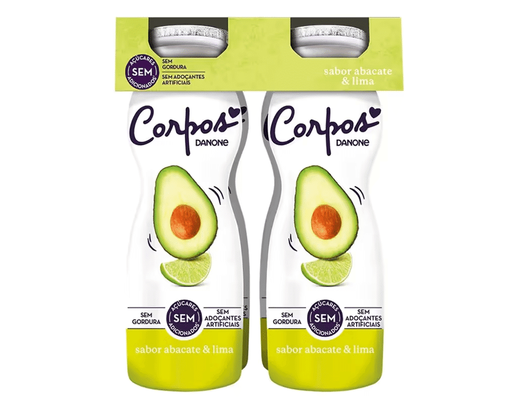 Iogurte Líquido Triplo 0% Abacate / Lima 4X155 G - CORPOS DANONE