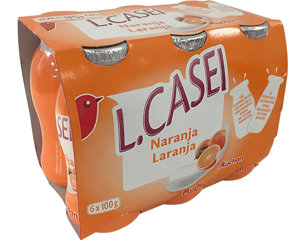 Probiótico L-casei Laranja 6x100g - AUCHAN