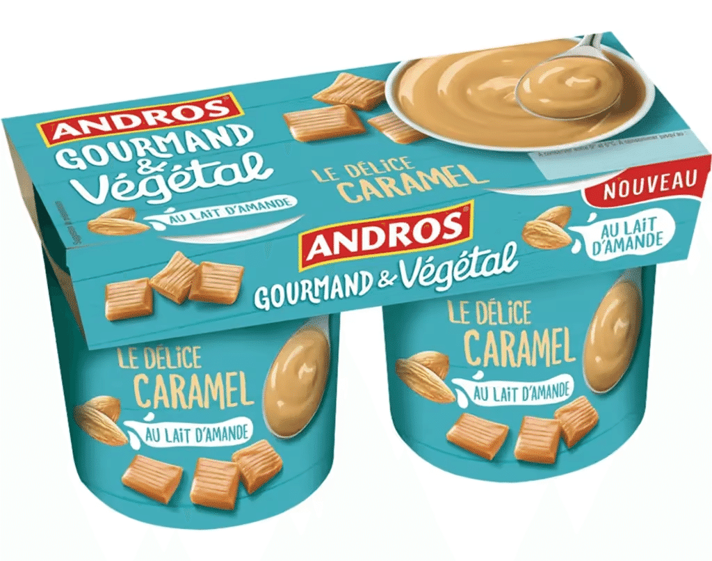 Sobremesa Leite Amêndoa Caramelo 2X120g - ANDROS