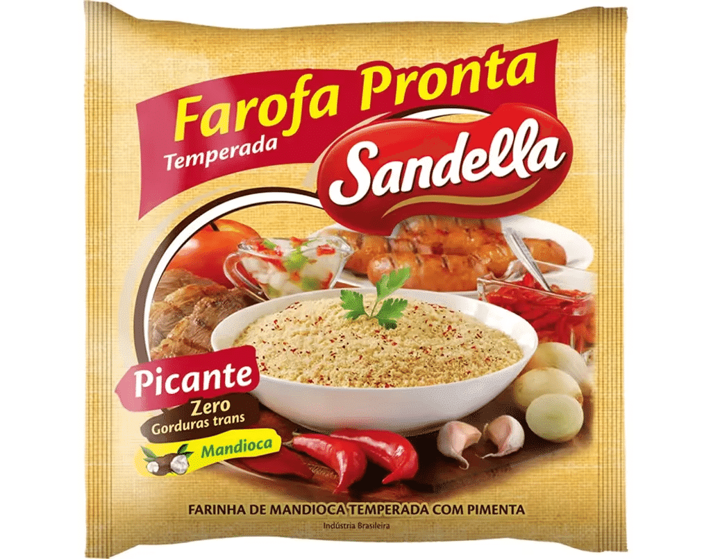 Farofa Pronta Temperada C / Pimenta 400G - SANDELLA