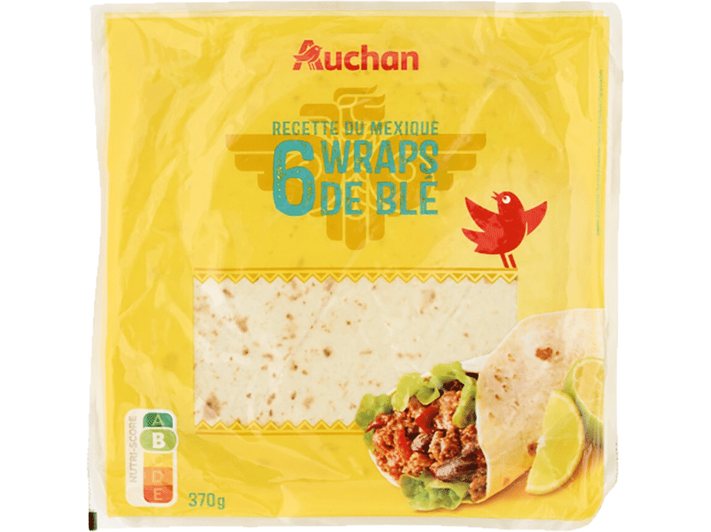 Wraps 6 Tortillas De Trigo 370g - AUCHAN