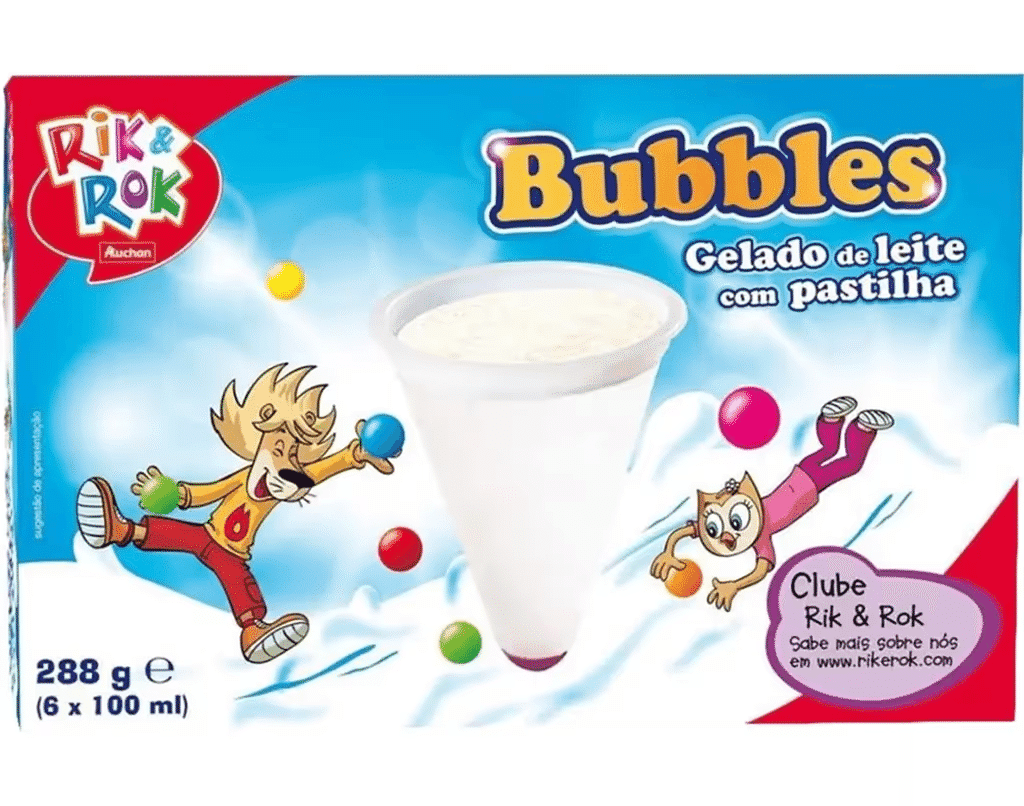 Gelado Leite Bubbles 6X100 Ml - RIK & ROK