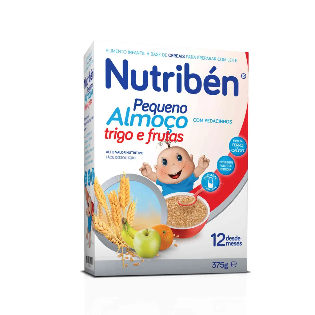 Papa Infantil Trigo e Frutas Pequeno Almoço +12m - NUTRIBÉN