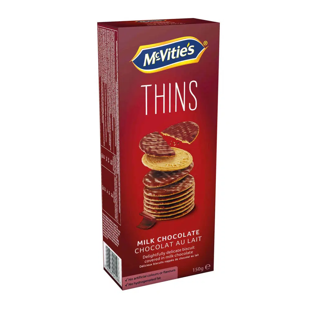 Bolacha Mcvitie's Digestive Thins Chocolate Leite 150g - MC VITIE'S