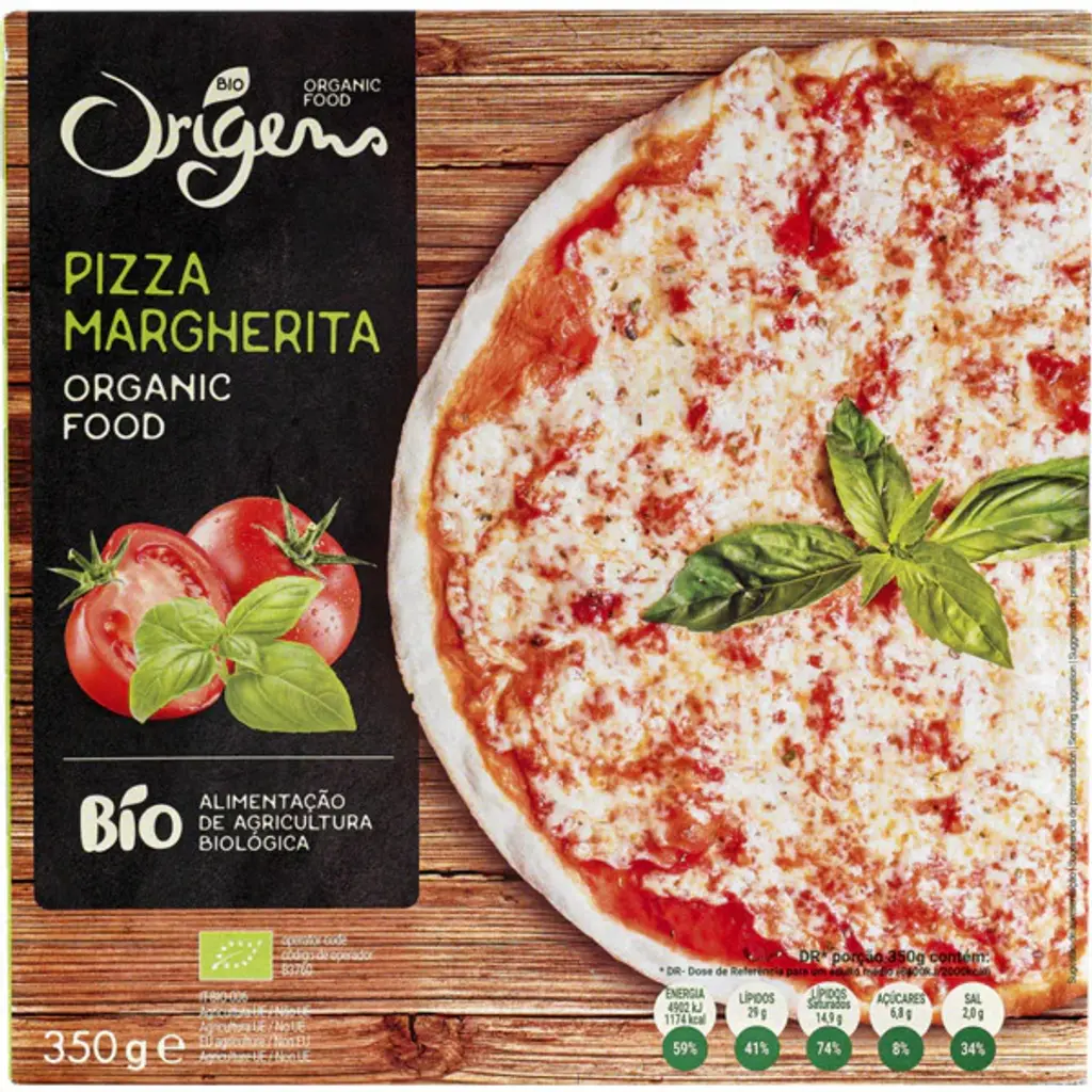 Pizza Margherita Biológica embalagem 369 g - ORIGENS