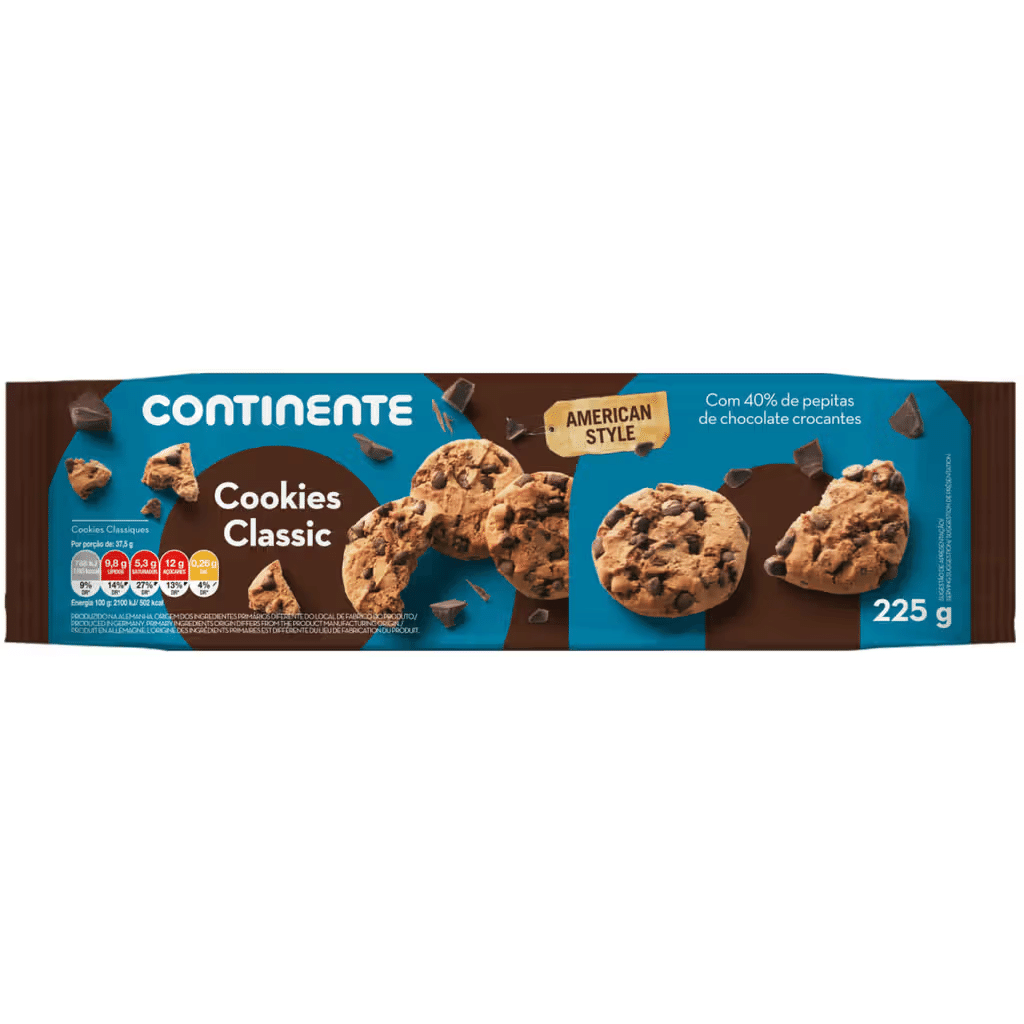 Cookies con pepitas de chocolate Carrefour 225 g.