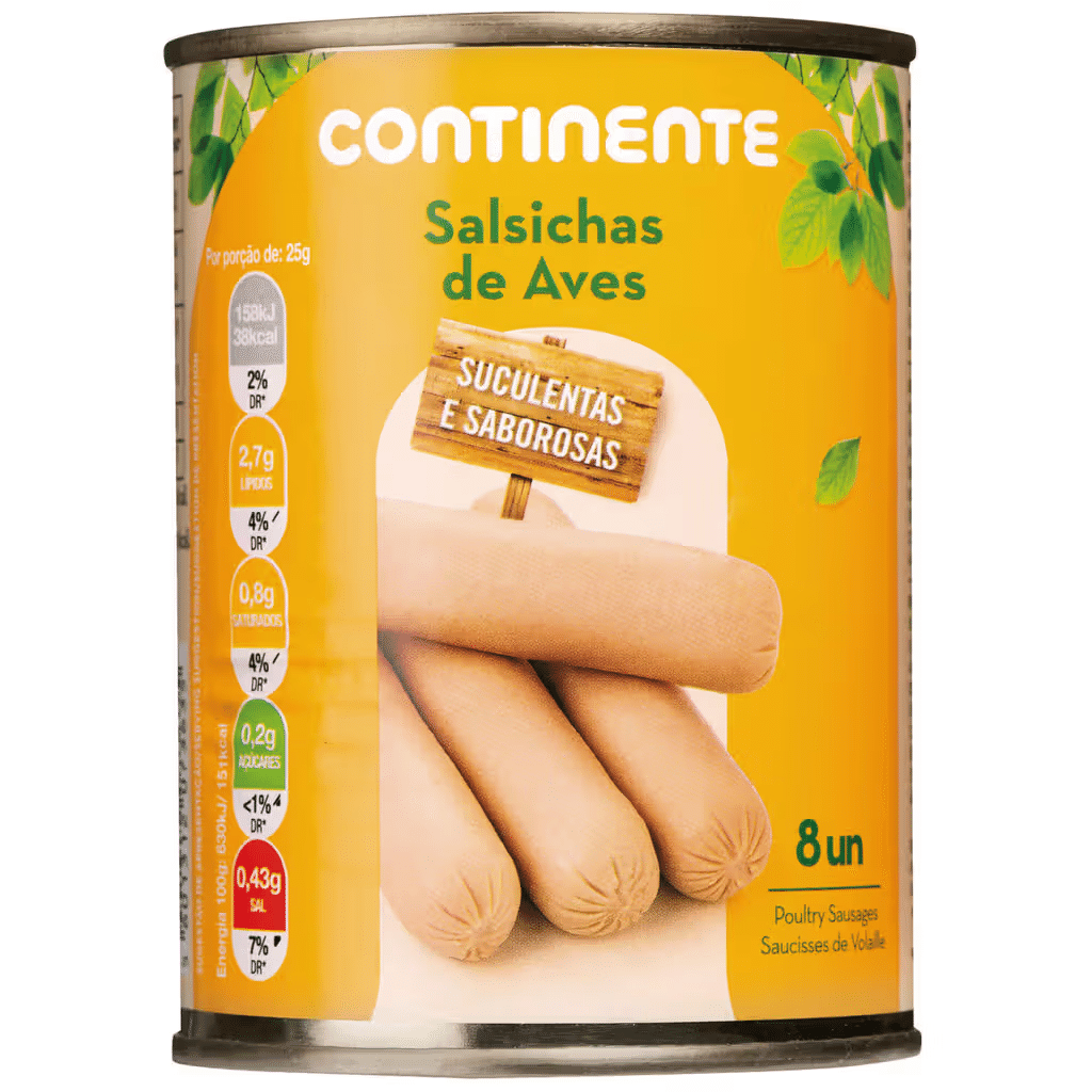 Salsichas Aves - emb. 360 gr - Wudy