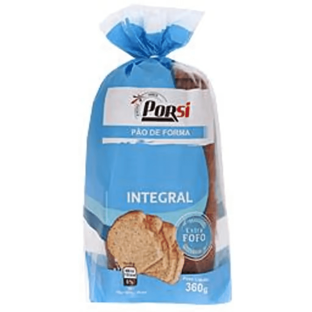 Pão forma integral com côdea - PORSI - Nutripédia