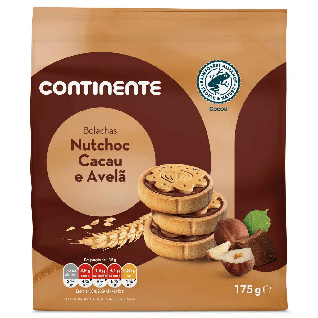 Bolacha Nutchoc Chocolate e Avelã - CONTINENTE