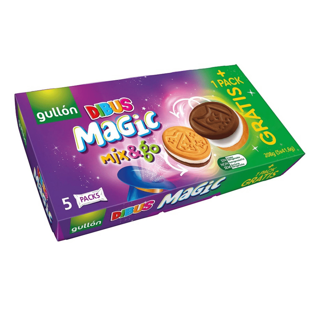 Bolachas Magic Dibus Mix And Go Com Recheio De Creme GullÓn Nutripédia