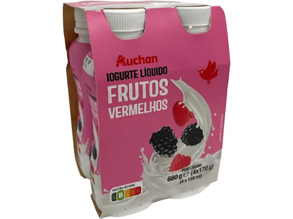 Iogurte Liquido Frutos Vermelhos 4x170g - AUCHAN