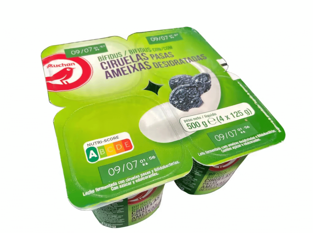 Iogurte Bífidus Ameixas Desidratadas 4x125g - AUCHAN