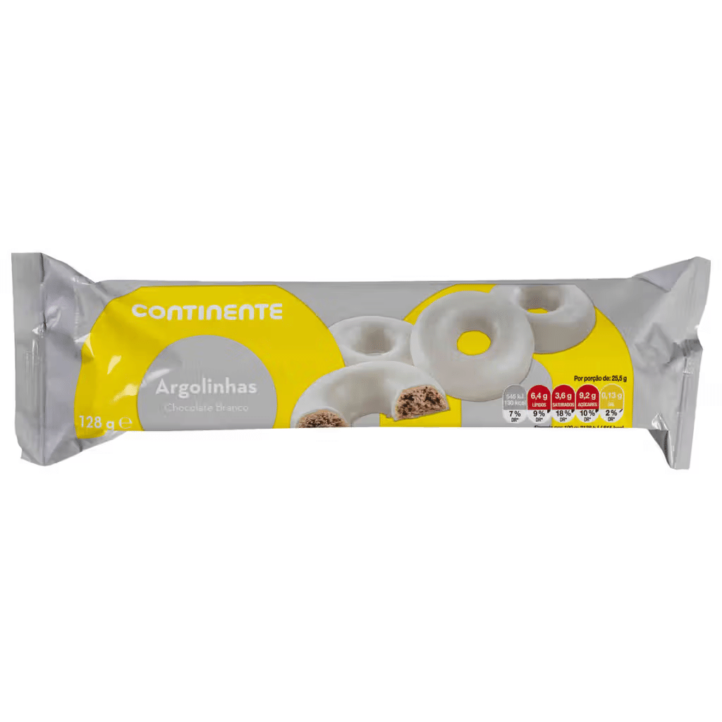 Bolachas Cobertura Chocolate Branco Argolinhas - CONTINENTE