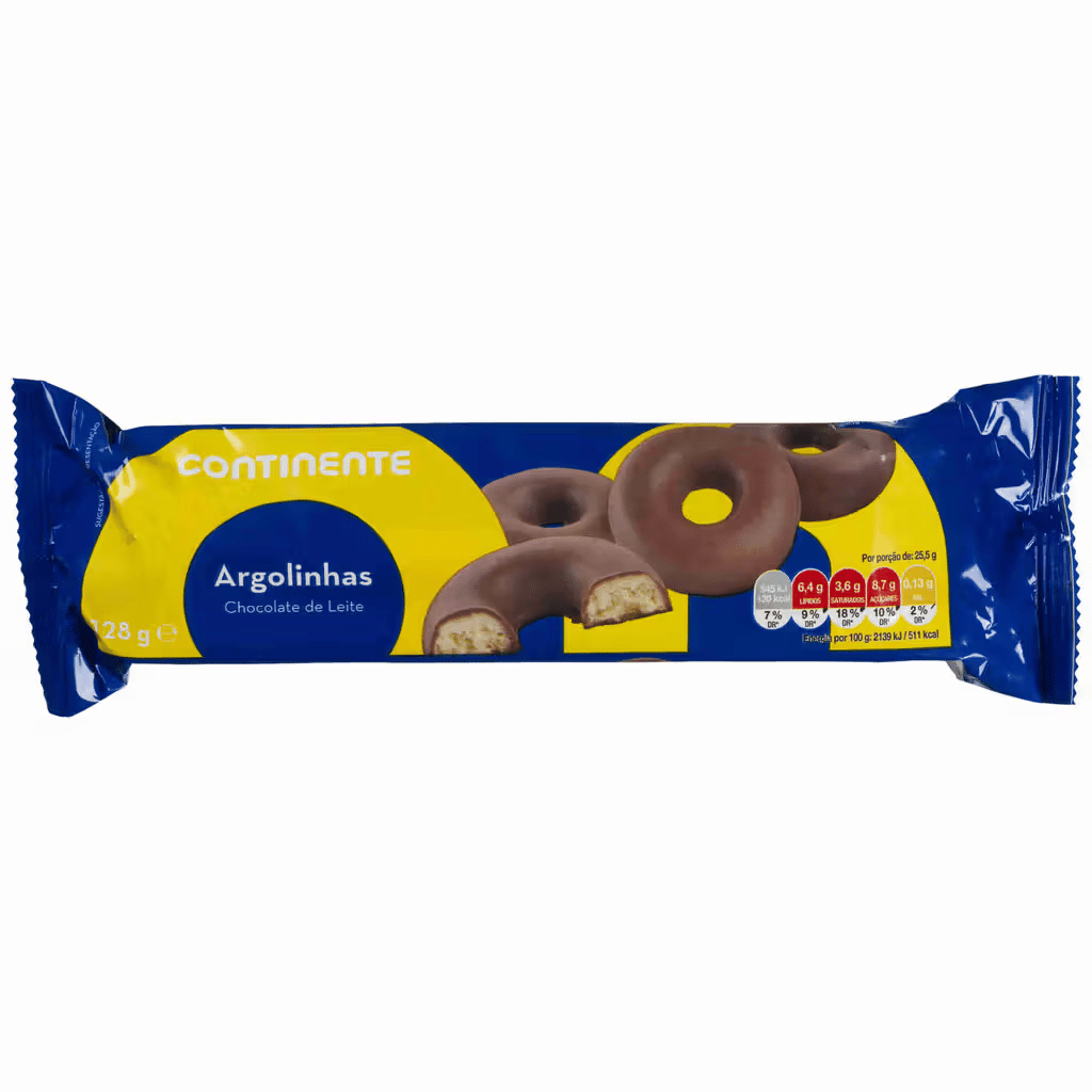 Bolachas Cobertura Chocolate de Leite Argolinhas - CONTINENTE