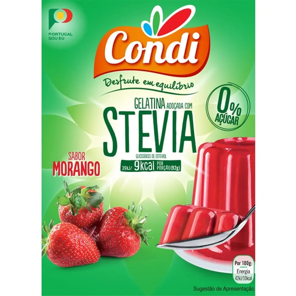 Gelatina Stevia Morango - CONDI