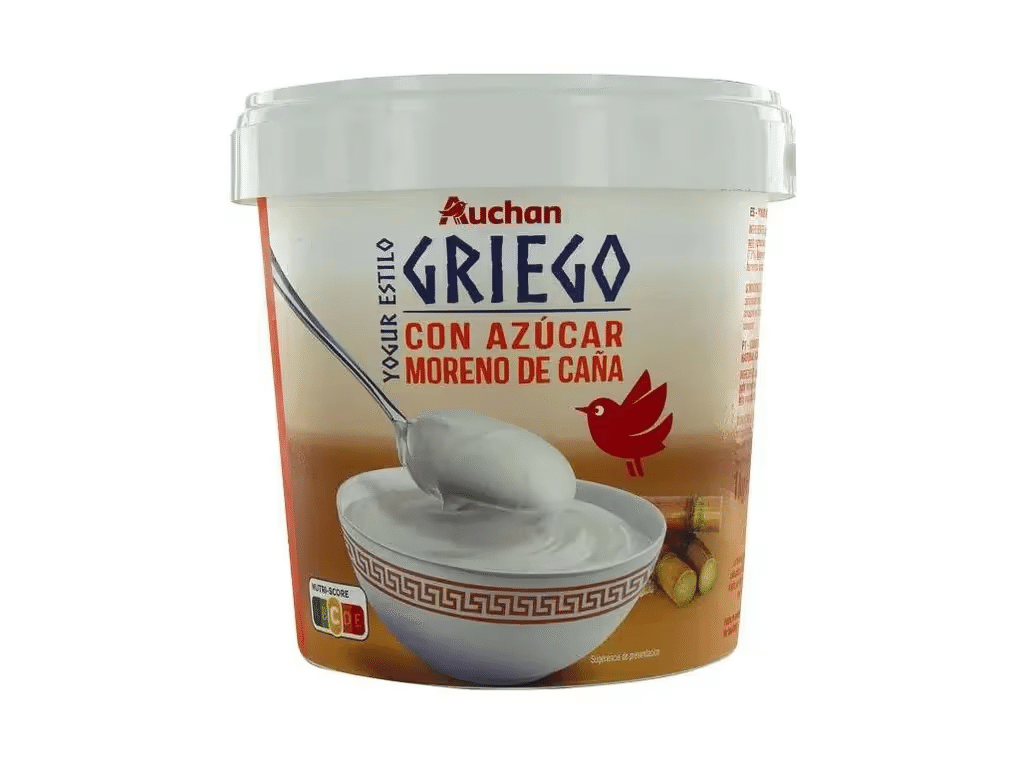Iogurte Grego Com Açucar Mascavado 1kg - AUCHAN