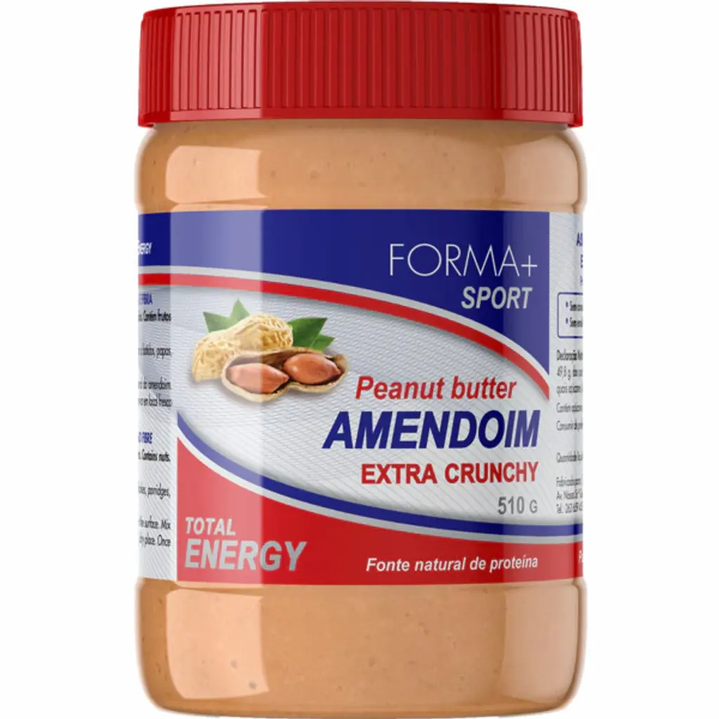 Manteiga de Amendoim Extra Crocante embalagem 510 g - FORMA + SPORT