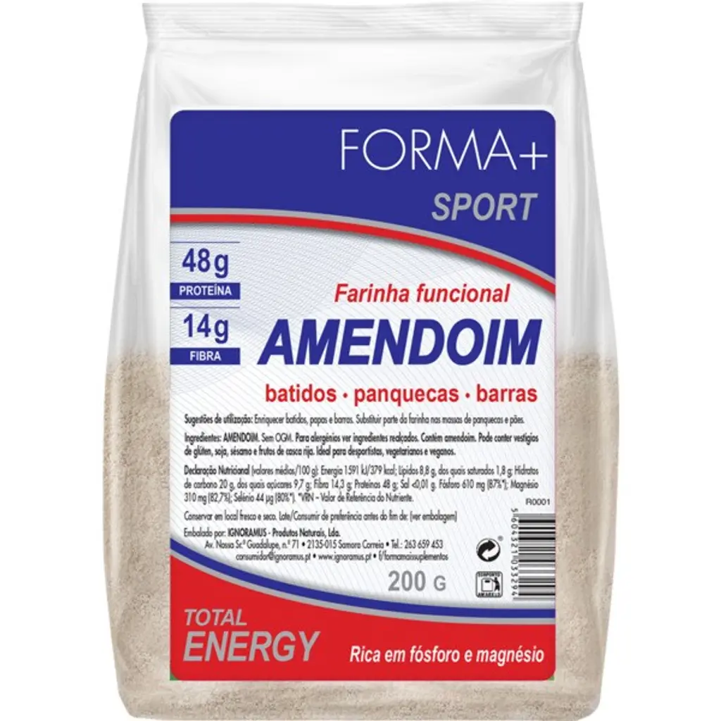 Farinha Funcional de Amendoim embalagem 200 g - FORMA + SPORT