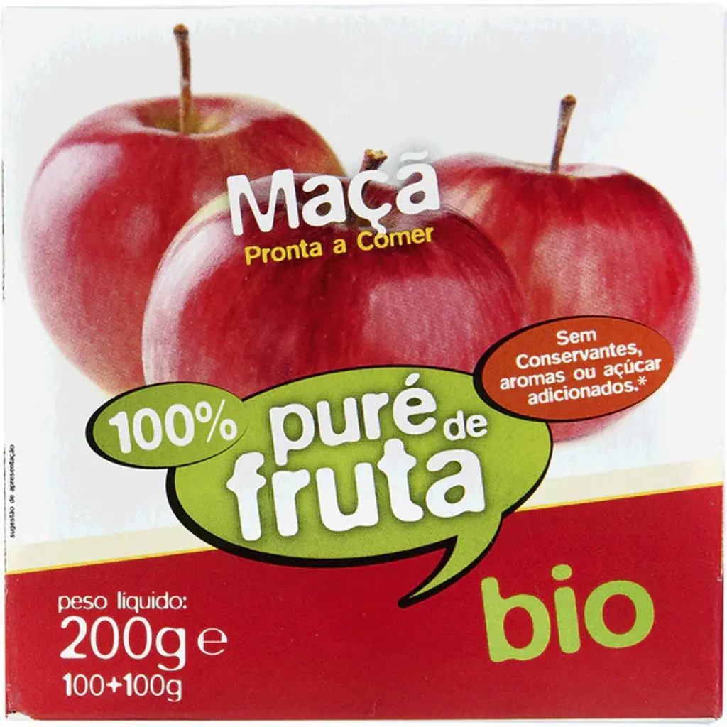 Puré de Fruta Maçã Biológico Pack 2 embalagem 100 g - PRÓVIDA