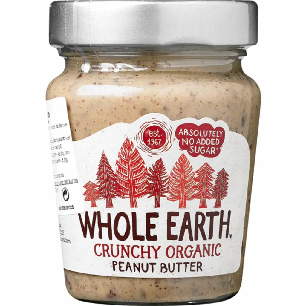 Manteiga de Amendoim Crocante Biológica embalagem 227 g - WHOLE EARTH