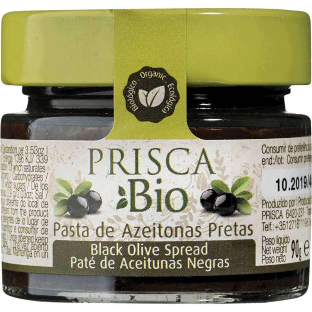 Pasta Azeitona Preta Bio 90g - PRISCA