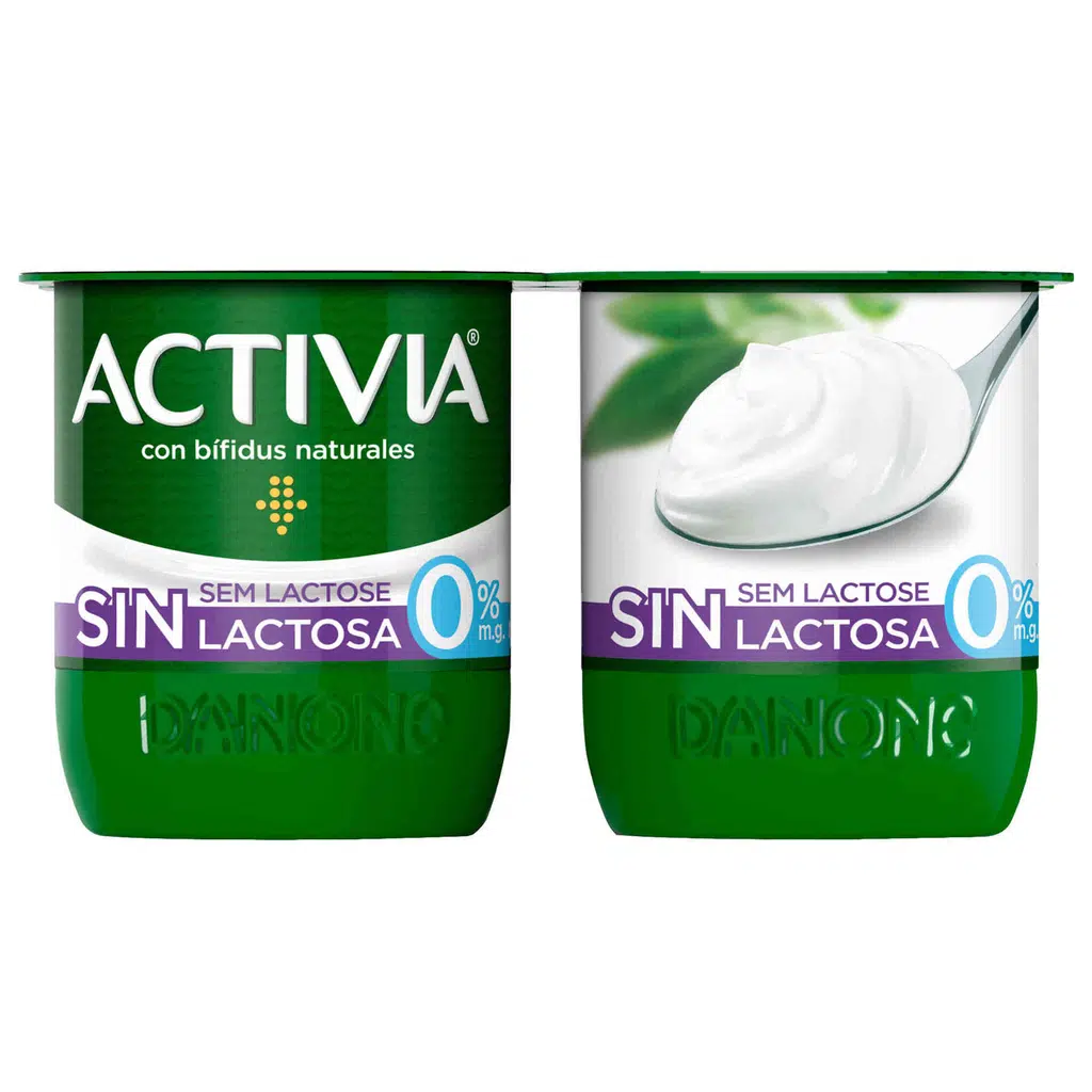 Iogurte Bifidus Natural Açucarado sem Lactose - ACTIVIA