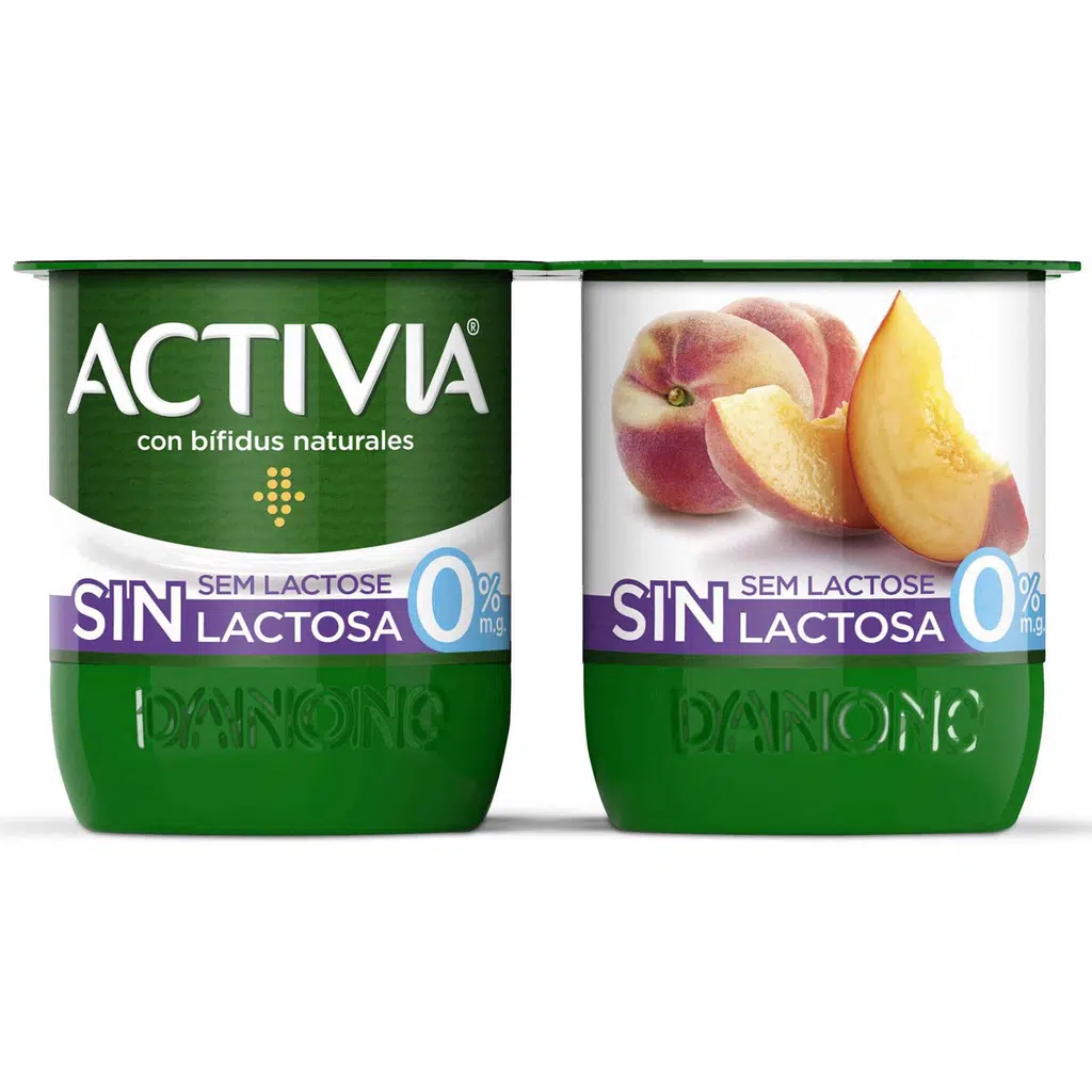 Iogurte Bifidus Pêssego sem Lactose - ACTIVIA