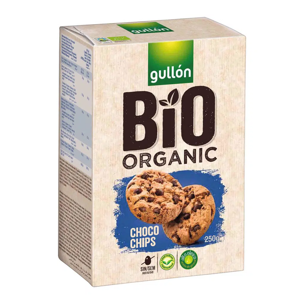 Bolacha Gullon Bio Organic Choco Chips 250g - GULLÓN