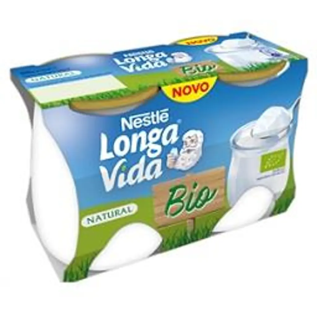 Iogurte vidro bio natural - LONGA VIDA