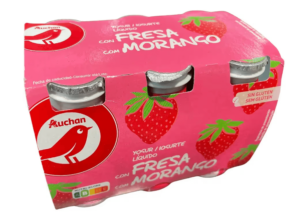 Iogurte Líquido Morango 6x100g - AUCHAN