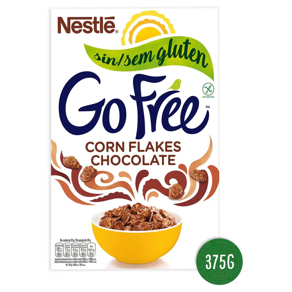Cereais Corn Flakes Go Free Chocolate - NESTLÉ