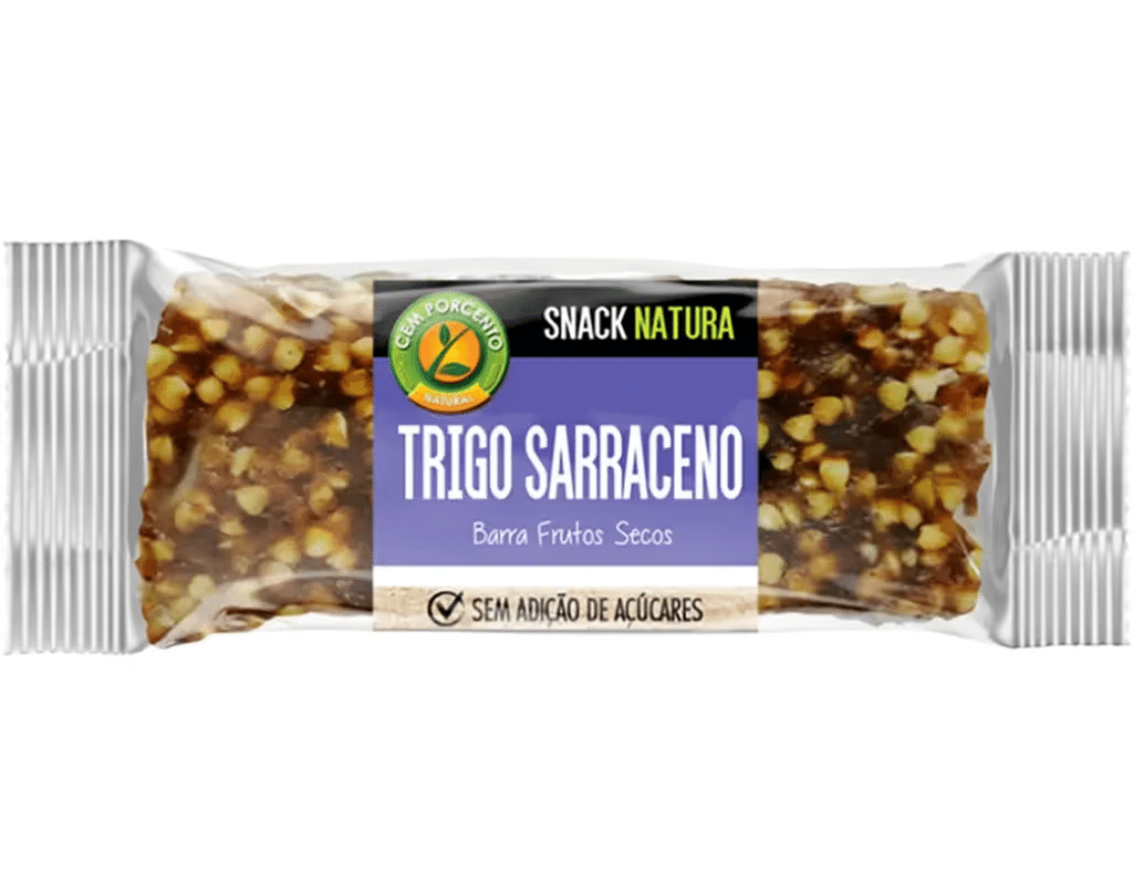 Barras Snack Natura Trigo Sarraceno 40 G - CEM PORCENTO - Nutripédia